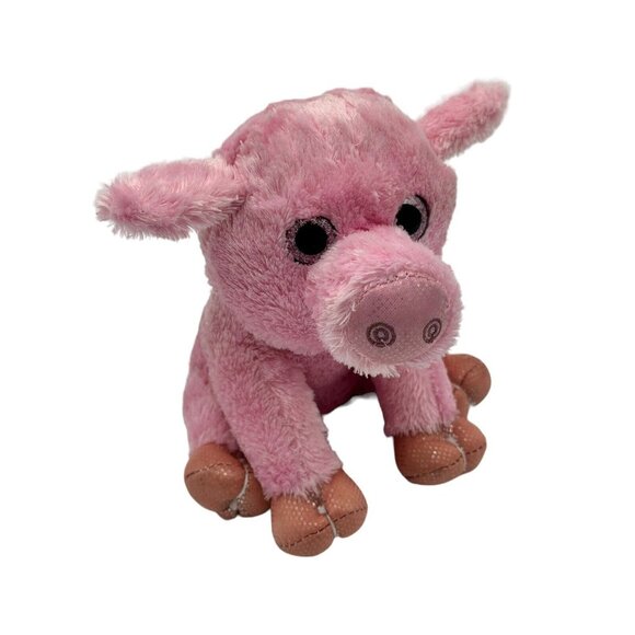 Pink Pig Plush Stuffed Animal Toy 6.5" Sitting Piglet MVP Group International - Picture 5 of 7